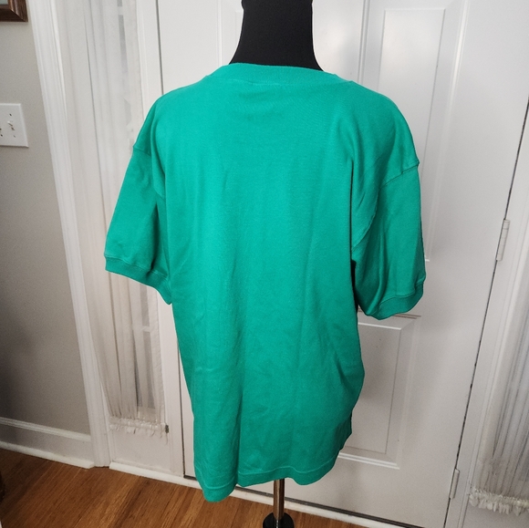 Liz Sport Green Short Sleeve Top  Size Large - Picture 4 of 6